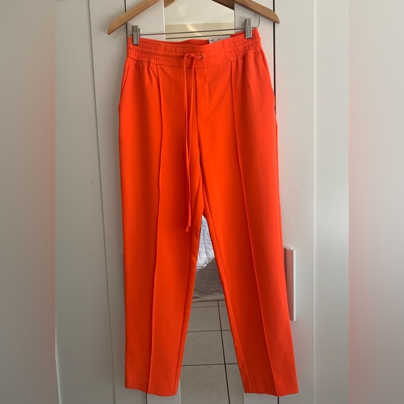 Nine West Pants - Nine West Women’s Slim Straight Orange Pull On Stretch Tapered Pants